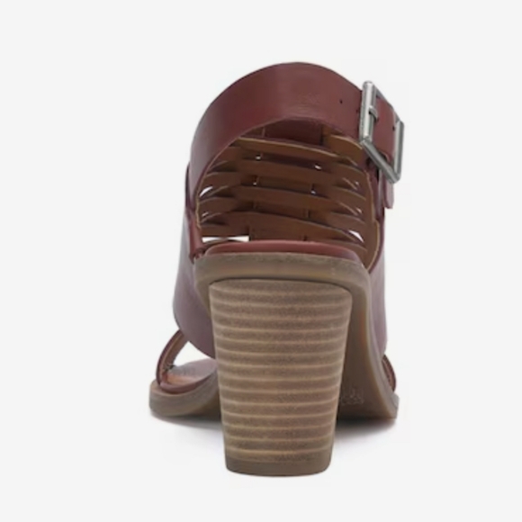 NEW Lucky Brand Lemia Sandal In Dark Brown Size 7.5 - Picture 3 of 5